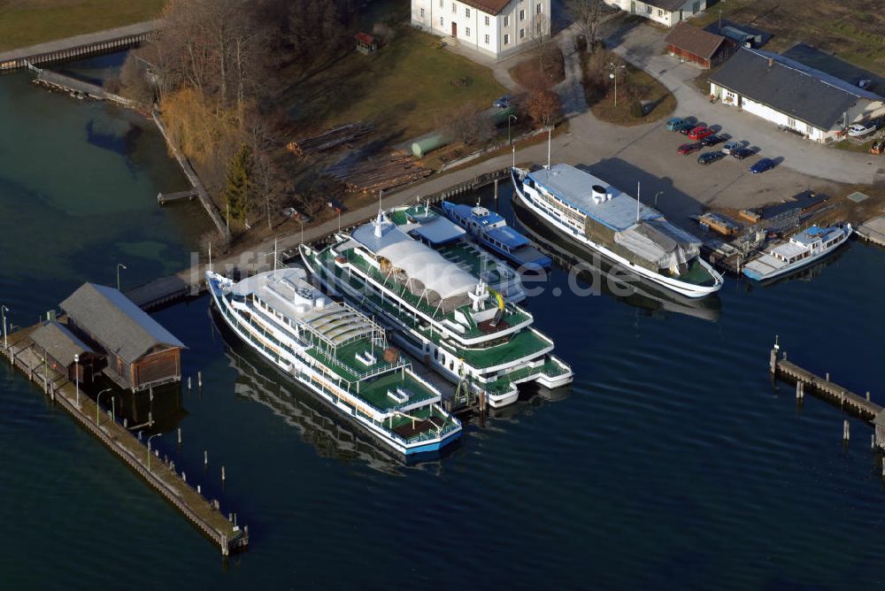 Starnberg von oben - Anlegeplatz in Starnberg