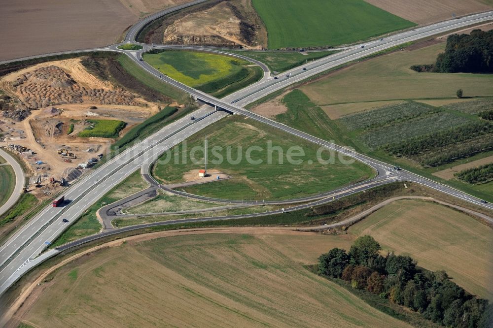 Luftbild Gräfenhain - Anschlussstelle Gräfenhain der Autobahn BAB A 72 in Sachsen