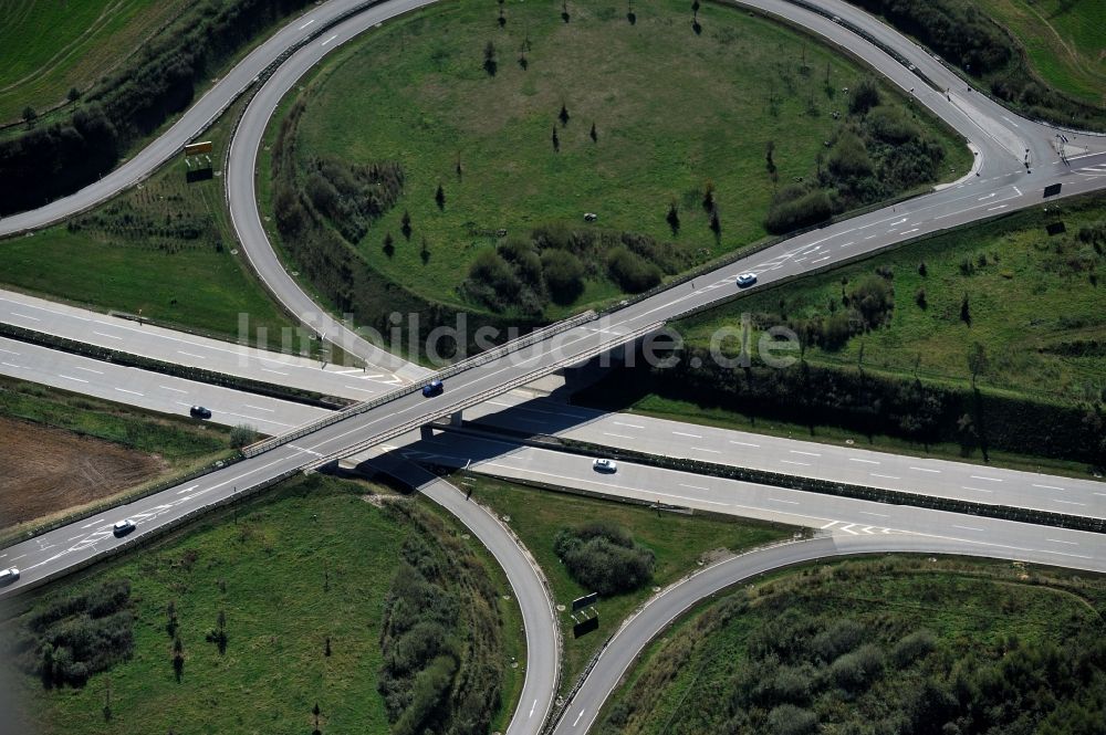 Luftbild Röhrsdorf - Anschlussstelle Röhrsdorf an der Autobahn BAB A 72 in Sachsen