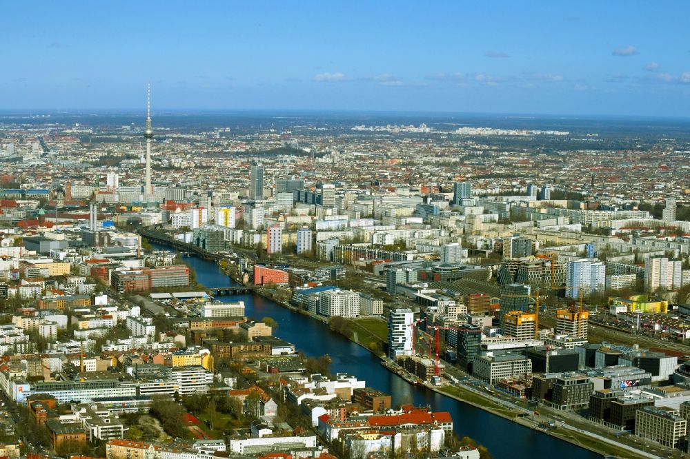 Berlin aus der Vogelperspektive: Anschutz- Areal im Ortsteil Bezirk Friedrichshain in Berlin, Deutschland