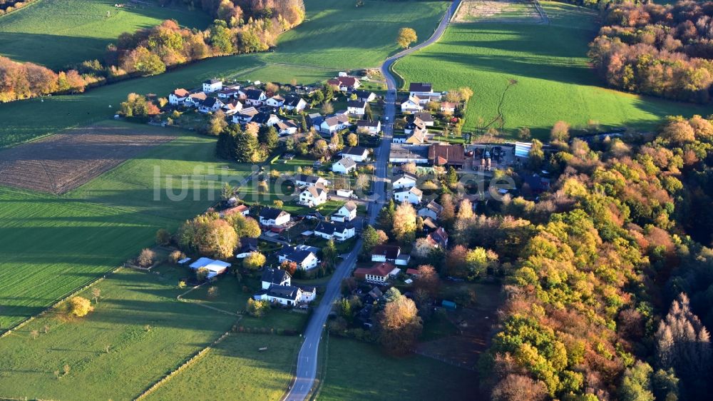 Buchholz von oben - Ansicht des Dorfes Hammelshahn im Bundesland Rheinland-Pfalz, Deutschland