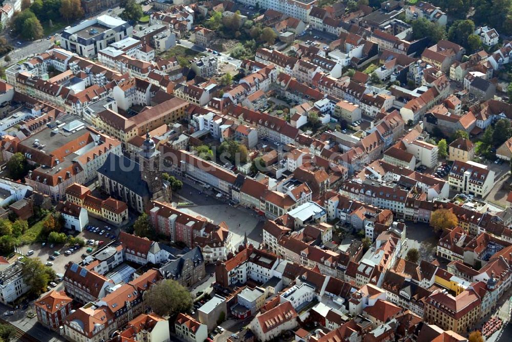 Luftaufnahme Gotha - Ansicht von Gotha mit der St. Margarethen-Kirche am Neumarkt