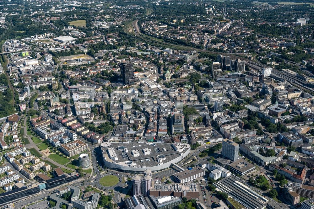 Luftbild Essen - Ansicht der Innenstadt von Essen im Bundesland Nordrhein-Westfalen, Deutschland