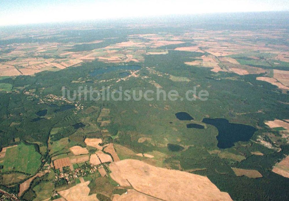 Luftaufnahme Buckow / Märkische Schweiz - Ansicht der Märkischen Schweiz um Buckow / Brandenburg aus 5000 ft Höhe aus einer C172 25.09.1997