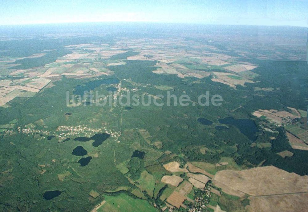 Buckow / Märkische Schweiz aus der Vogelperspektive: Ansicht der Märkischen Schweiz um Buckow / Brandenburg aus 5000 ft Höhe aus einer C172 25.09.1997