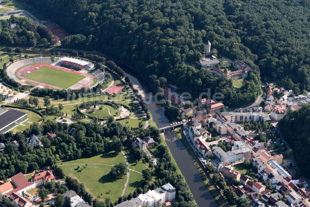 Luftbild Gera - Ansicht vom Stadtteil Untermhaus in Gera im Bundesland Thüringen