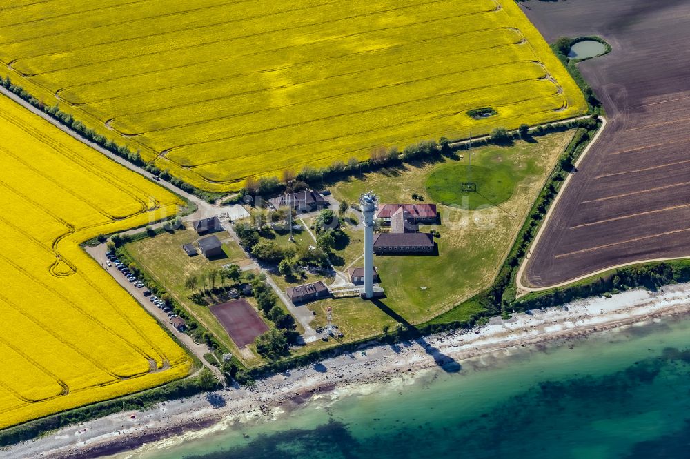 Fehmarn aus der Vogelperspektive: Antennen und Sendeanlagen der Radarstation auf dem Militärstützpunkt Staberhuk in Fehmarn im Bundesland Schleswig-Holstein, Deutschland