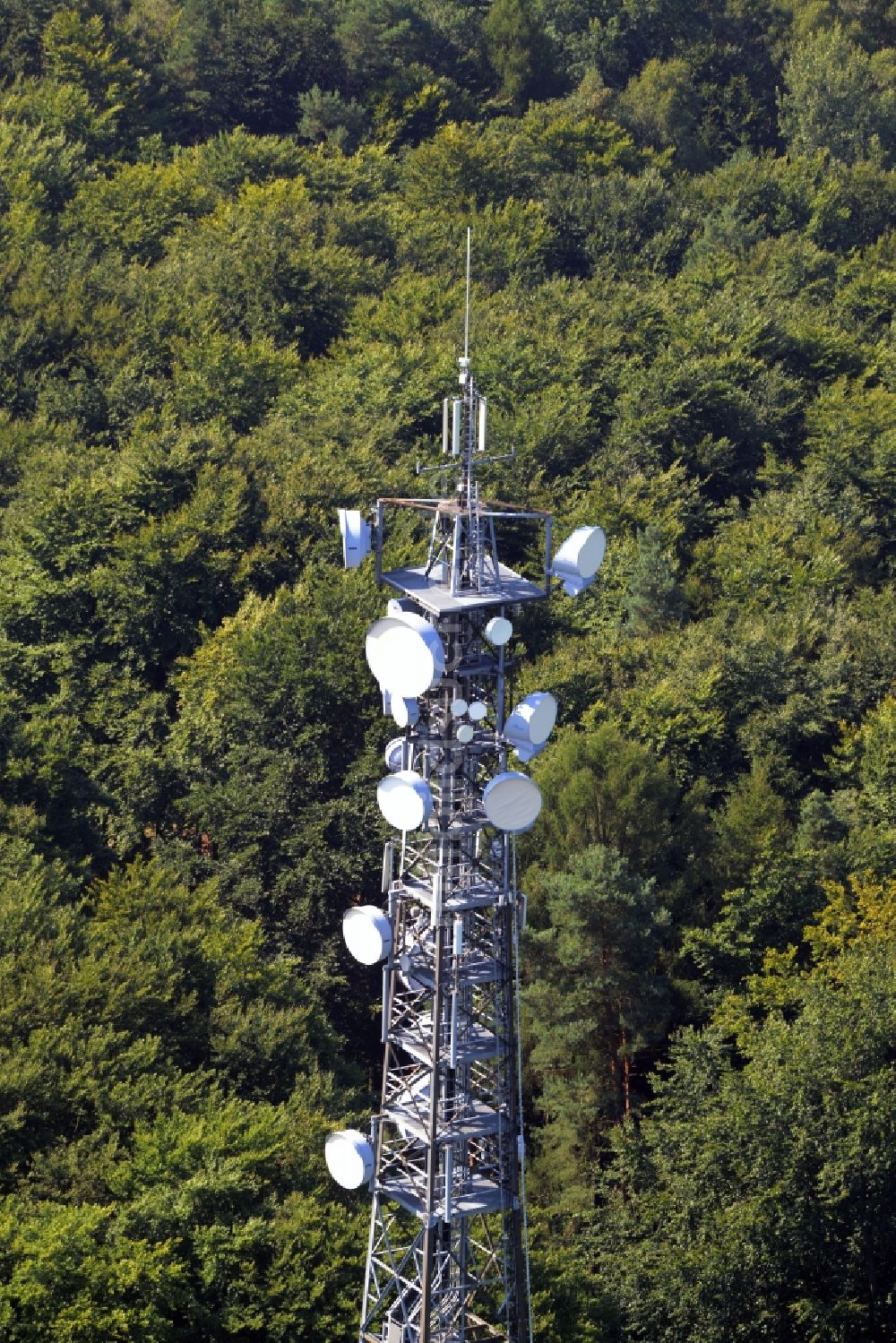 Gräfenhainichen von oben - Antennen- Sendeturm und Funkmast in Gräfenhainichen im Bundesland Sachsen-Anhalt