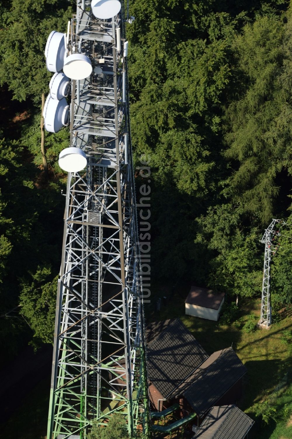 Luftbild Gräfenhainichen - Antennen- Sendeturm und Funkmast in Gräfenhainichen im Bundesland Sachsen-Anhalt