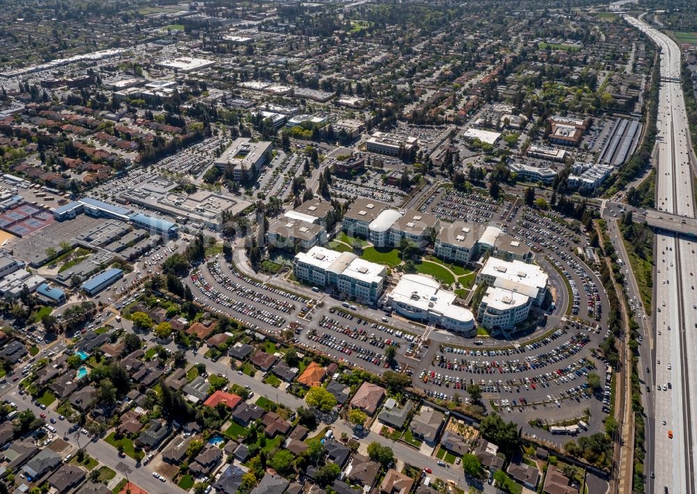 Luftaufnahme Cupertino - Apple Campus am Infinite Loop in Cupertino in USA