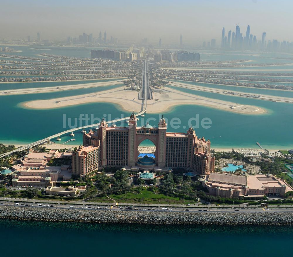 Luftaufnahme DUBAI / DUBAYY - Aquaventure Wasserpark auf der Palmeninsel am Hotel Atlantis in Dubai