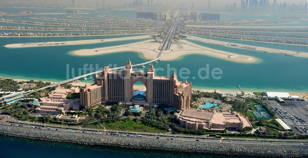 Luftbild Dubai Dubayy Aquaventure Wasserpark Auf Der Palmeninsel Am Hotel Atlantis In Dubai