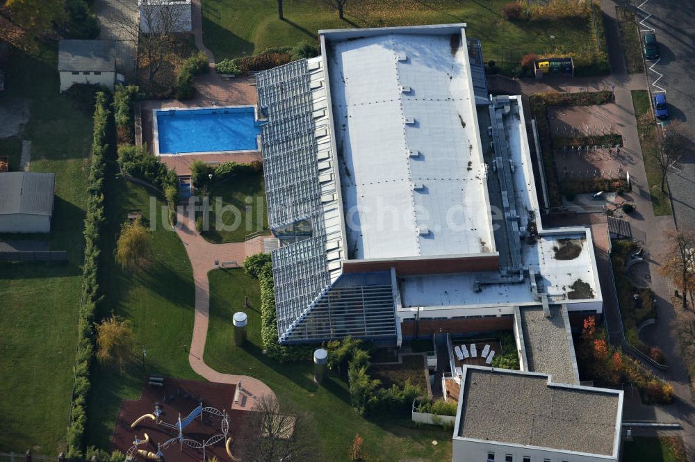 Torgau von oben - Aquavita Sport - und Freizeitbad Torgau