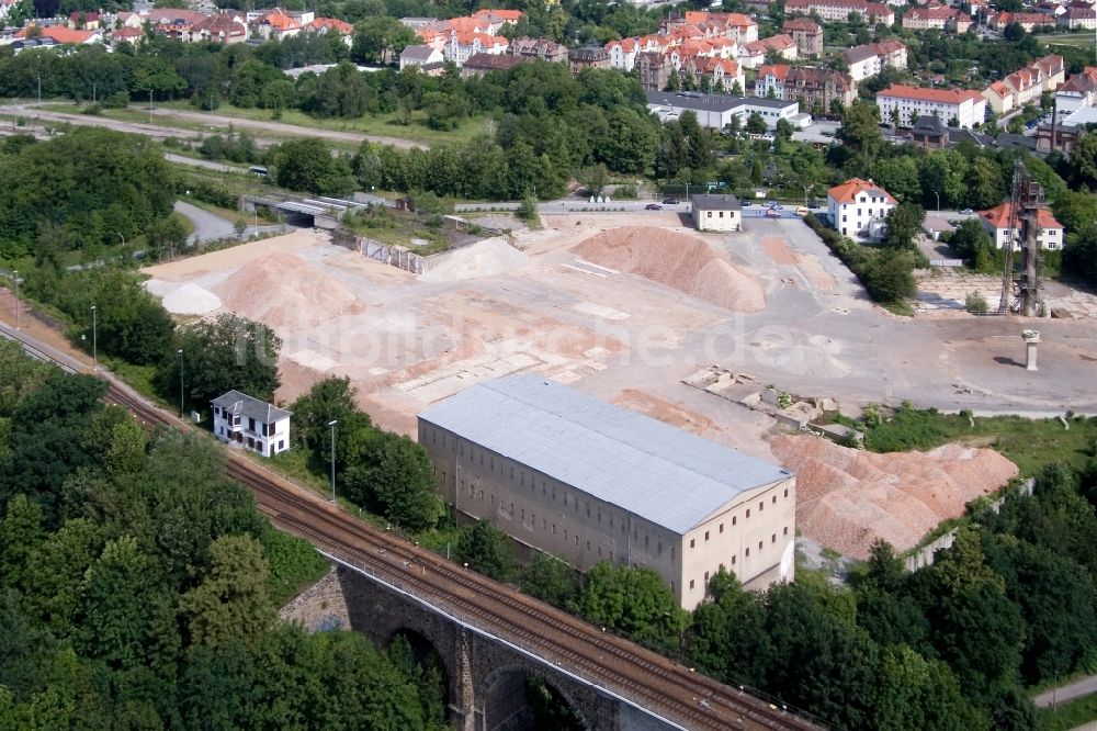 Löbau aus der Vogelperspektive: Arbeiten auf dem Gelände der Landesgartenschau in Löbau im Bundesland Sachsen