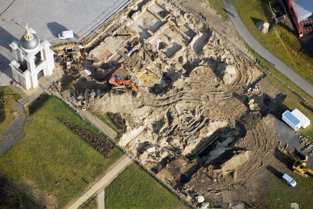 Potsdam aus der Vogelperspektive: archäologische Grabungen am ehemaligen Potsdamer Stadtschloss