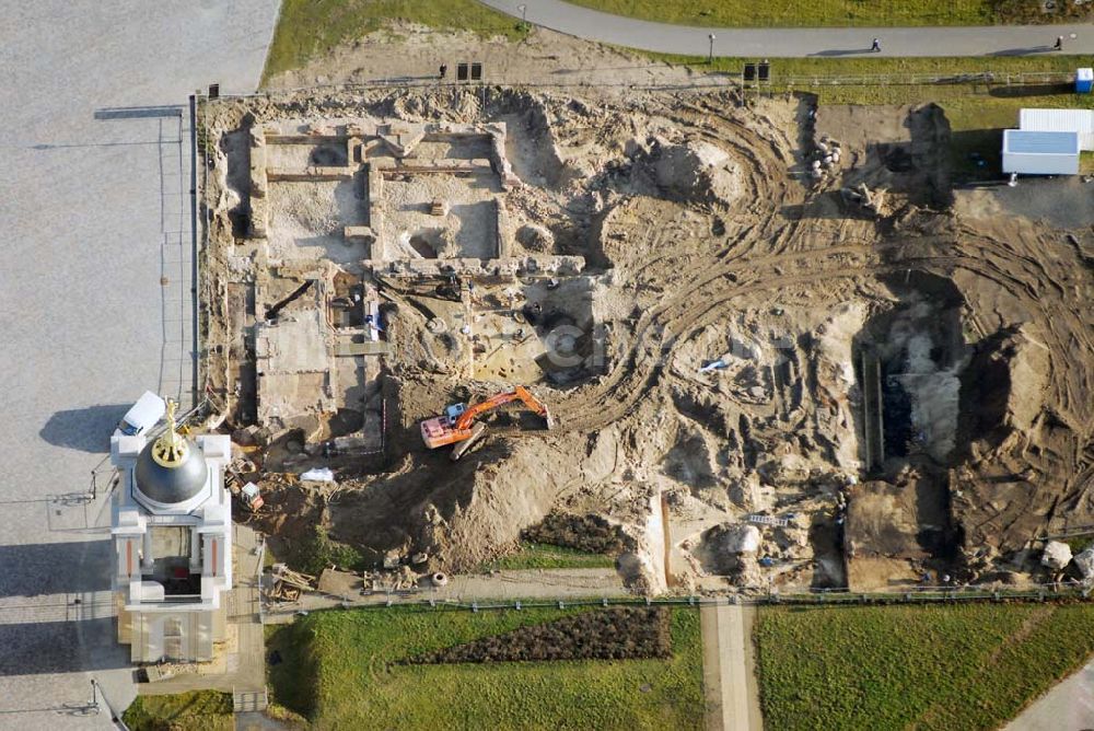 Potsdam aus der Vogelperspektive: archäologische Grabungen am ehemaligen Potsdamer Stadtschloss