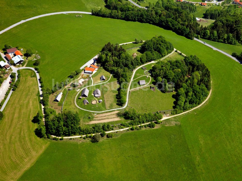 Lichtenau von oben - Archäologischer Park Gabreta bei Lichtenau im Bundesland Bayern