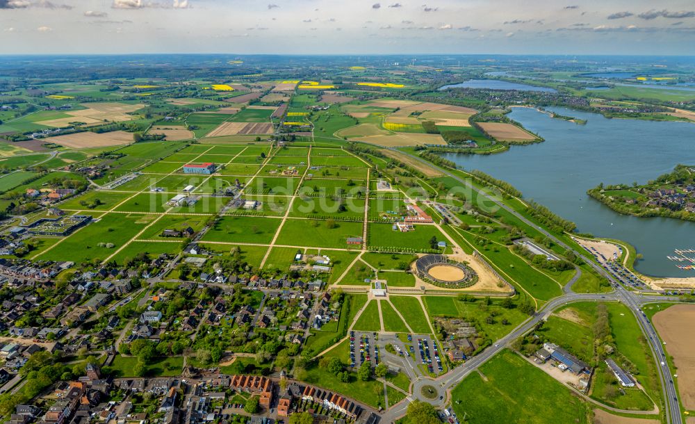 Xanten aus der Vogelperspektive: Archäologischer Park in Xanten im Bundesland Nordrhein-Westfalen, Deutschland