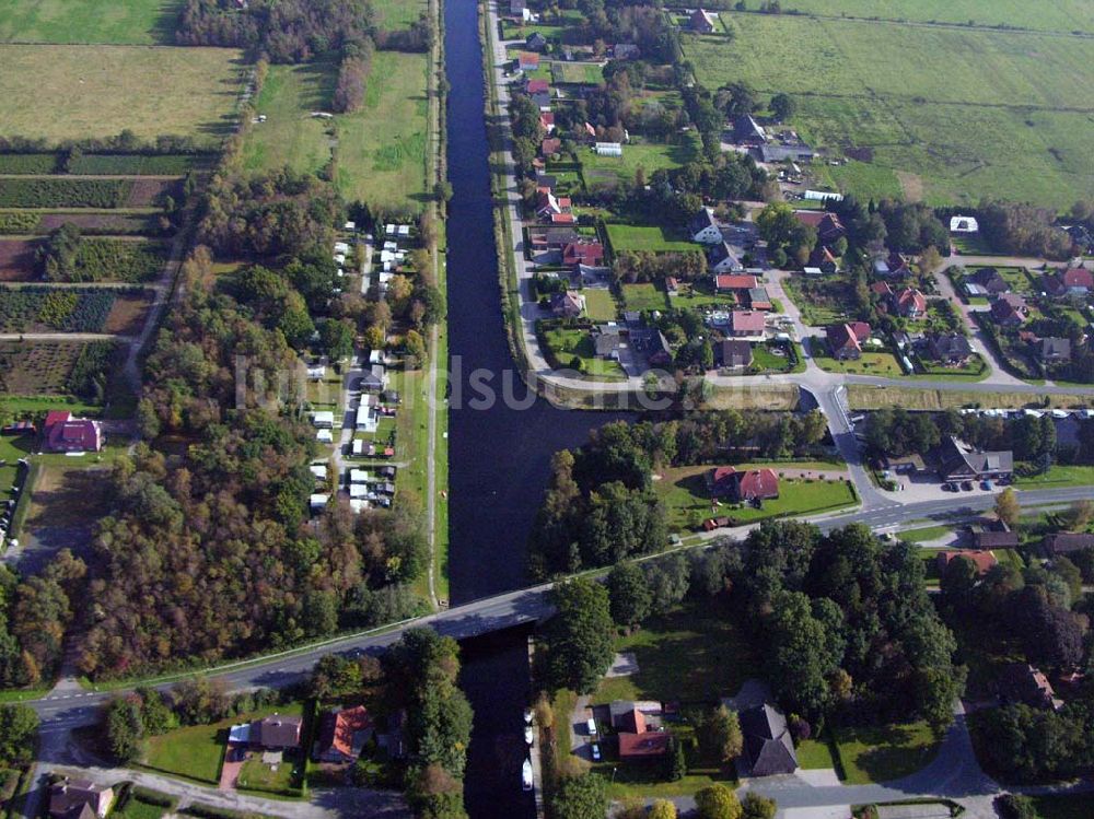 Ardorf von oben - Ardorf; Der Ems-Jade-Kanal verbindet die Ems bei Emden mit der Jade bei Wilhelmshaven