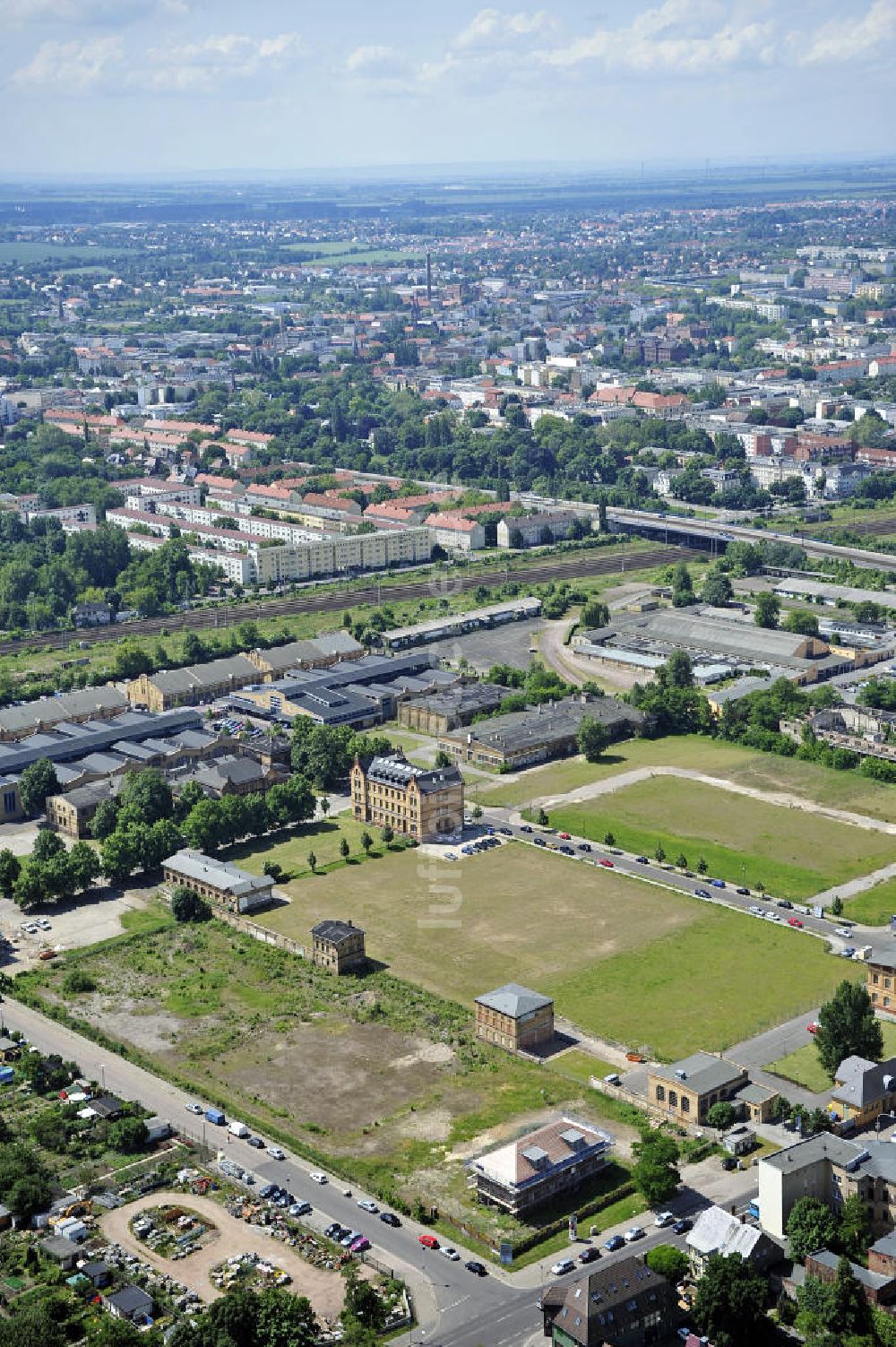 Magdeburg von oben - Areal alter Schlachthof