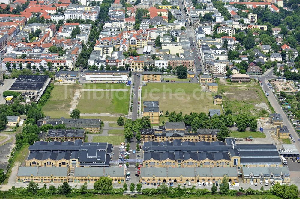 Magdeburg von oben - Areal alter Schlachthof