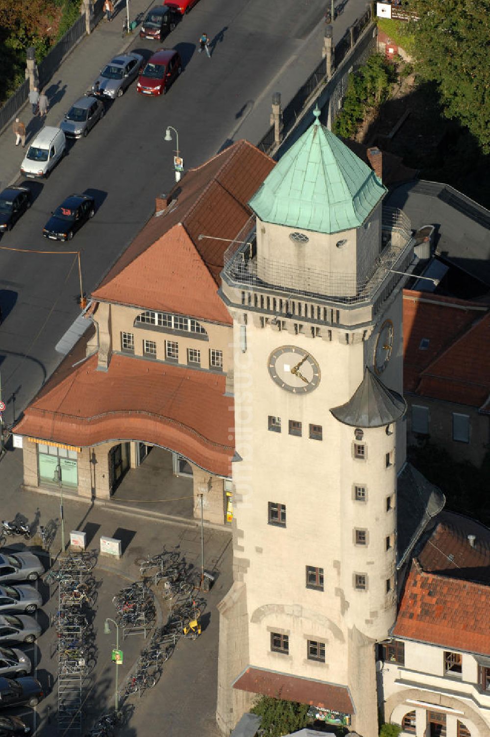 Luftaufnahme Berlin - Frohnau - Areal am S-Bahnhof Berlin - Frohnau