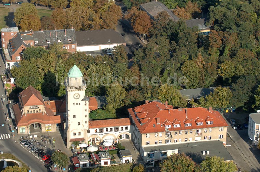 Luftaufnahme Berlin - Frohnau - Areal am S-Bahnhof Berlin - Frohnau