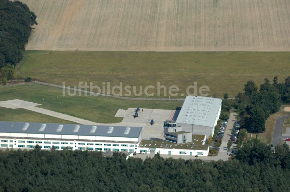 Ahrensfelde von oben - Areal der Bundespolizei-Fliegerstaffel Blumberg bei Ahrensfelde