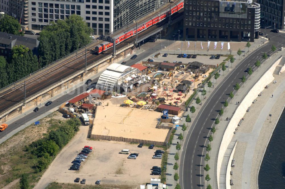 Luftbild Berlin - Areal des Bundespressestrandes in Berlin Mitte