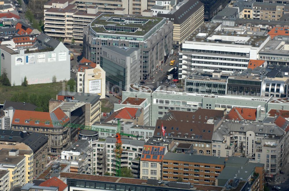 Luftbild Berlin - Areal des ehemaligen Grenzüberganges Checkpoint Charlie Berlin