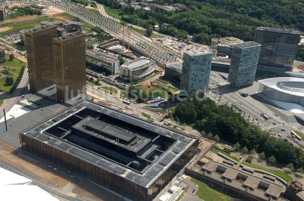 Luftaufnahme Luxemburg - Areal des Europäischen Gerichtshof im Europaviertel in Luxemburg