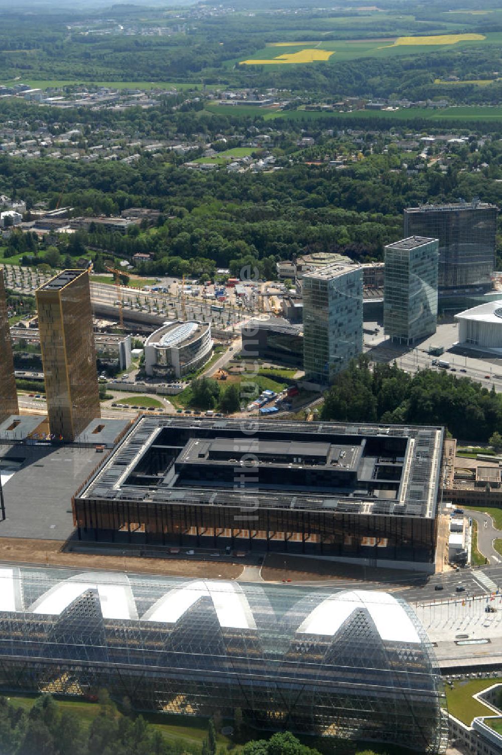 Luftbild Luxemburg - Areal des Europäischen Gerichtshof im Europaviertel in Luxemburg