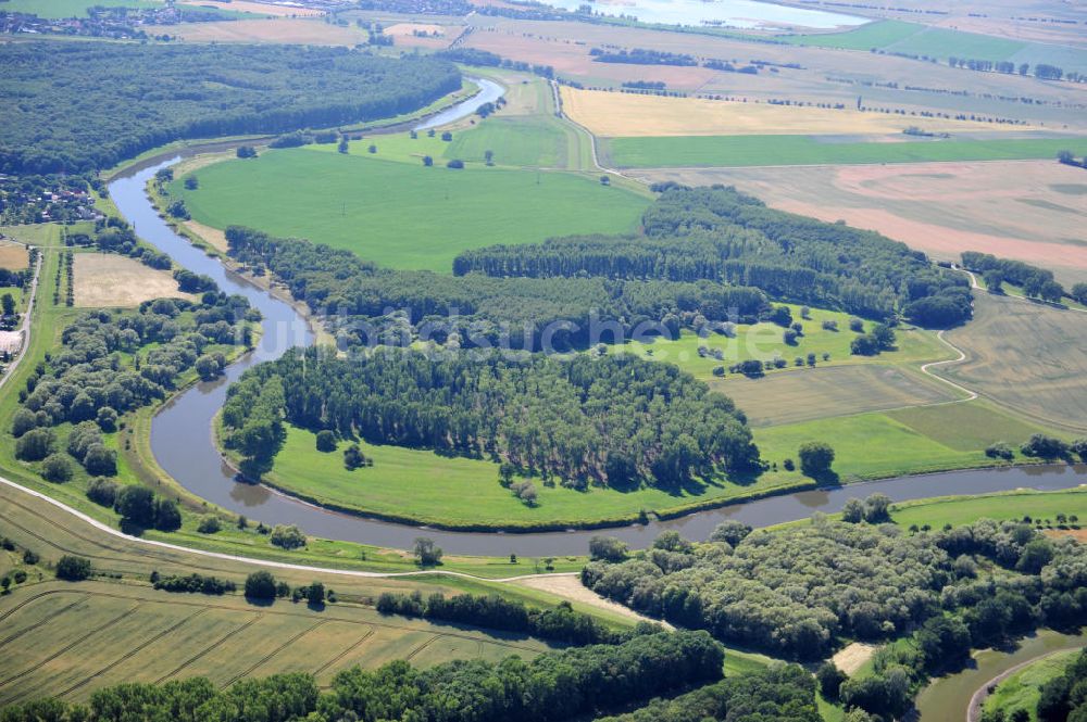 Luftaufnahme Tornitz - Areal des geplanten Saalekanales bei Tornitz