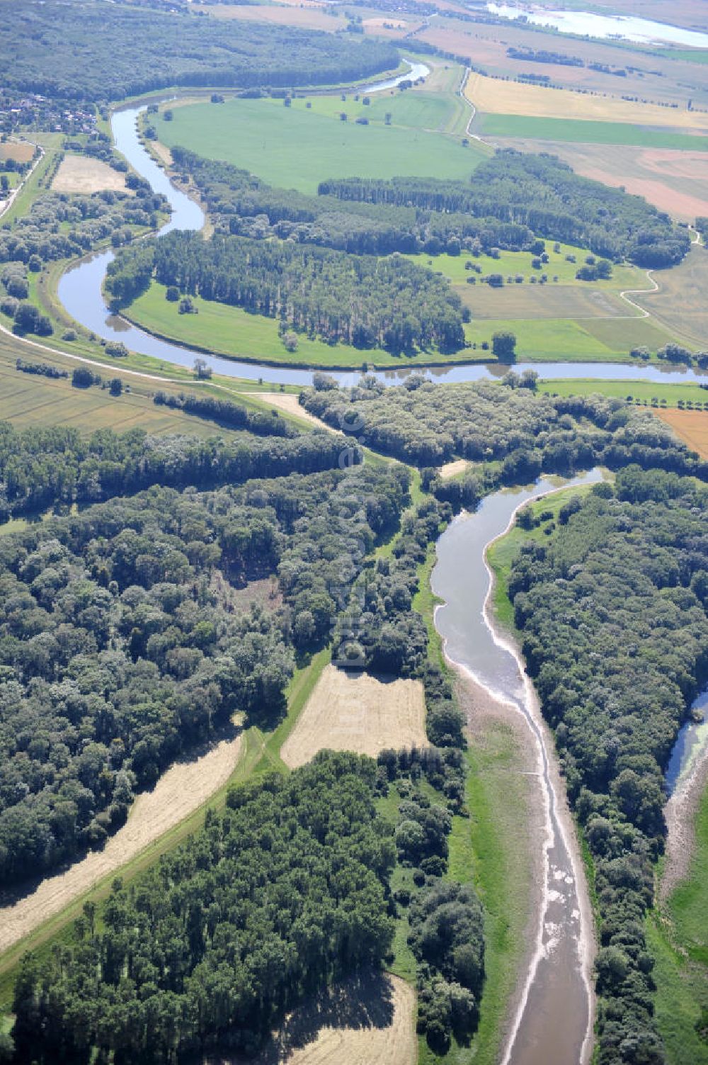 Luftbild Tornitz - Areal des geplanten Saalekanales bei Tornitz