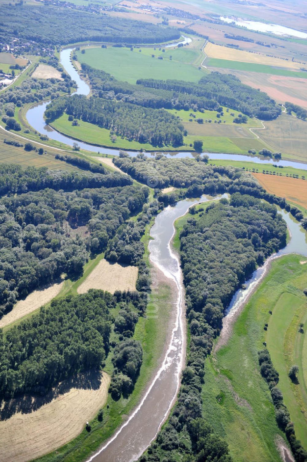 Luftaufnahme Tornitz - Areal des geplanten Saalekanales bei Tornitz