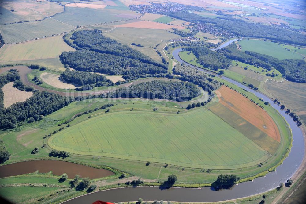 Luftaufnahme Tornitz - Areal des geplanten Saalekanales bei Tornitz