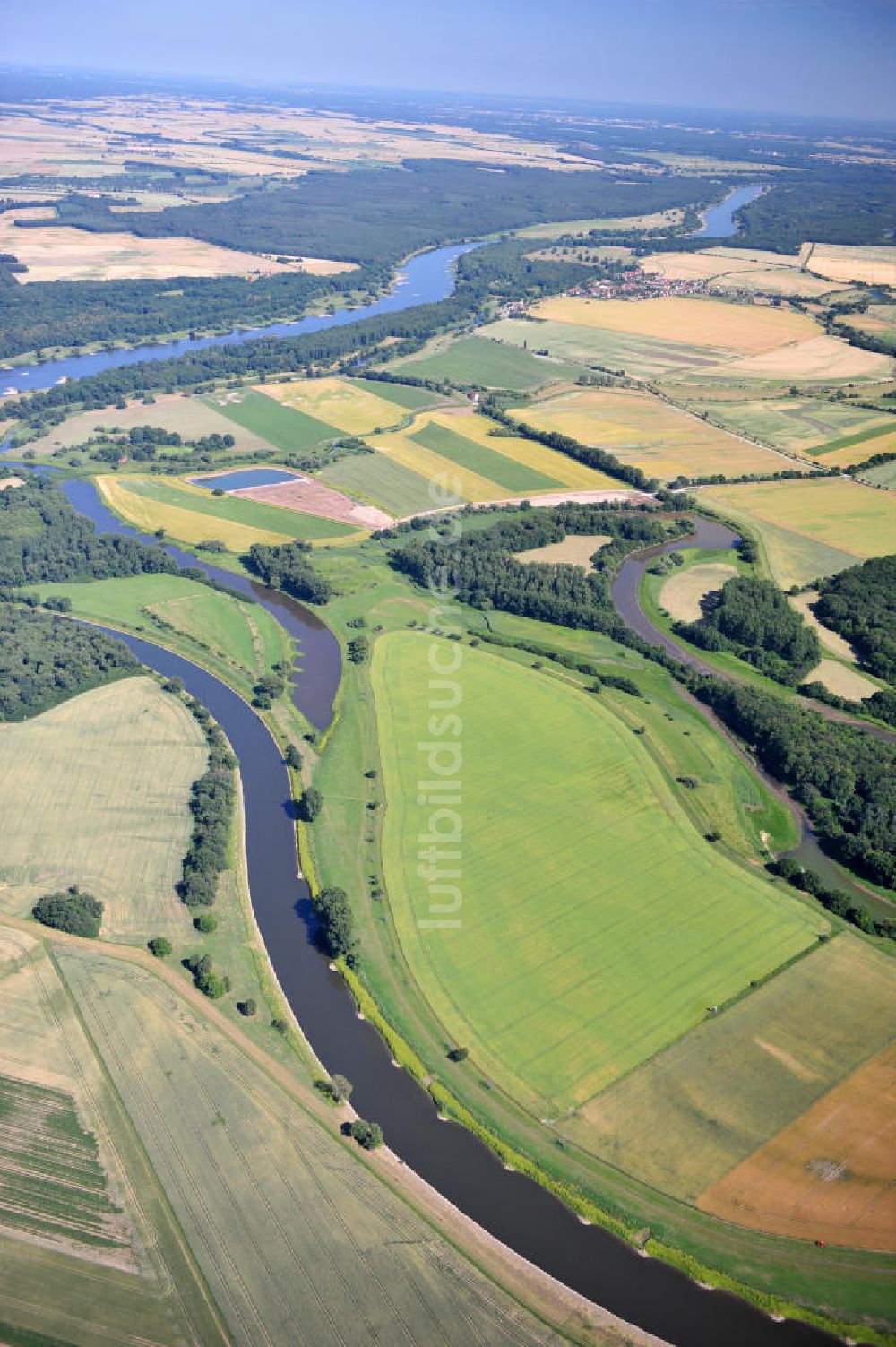 Luftbild Tornitz - Areal des geplanten Saalekanales bei Tornitz