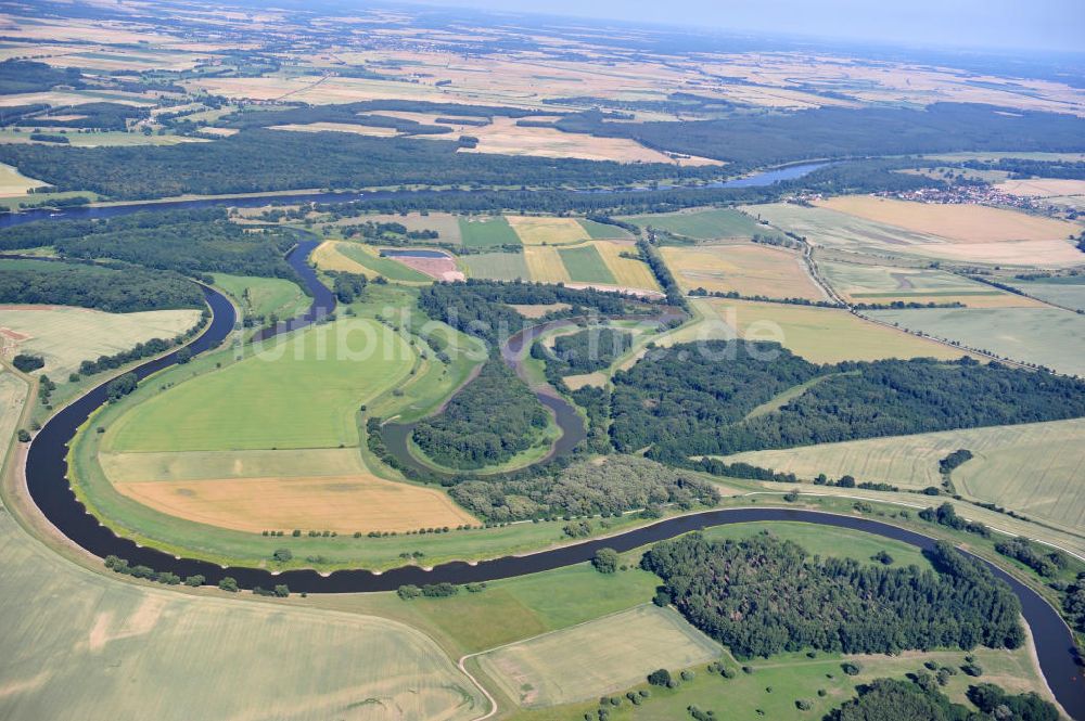 Tornitz aus der Vogelperspektive: Areal des geplanten Saalekanales bei Tornitz