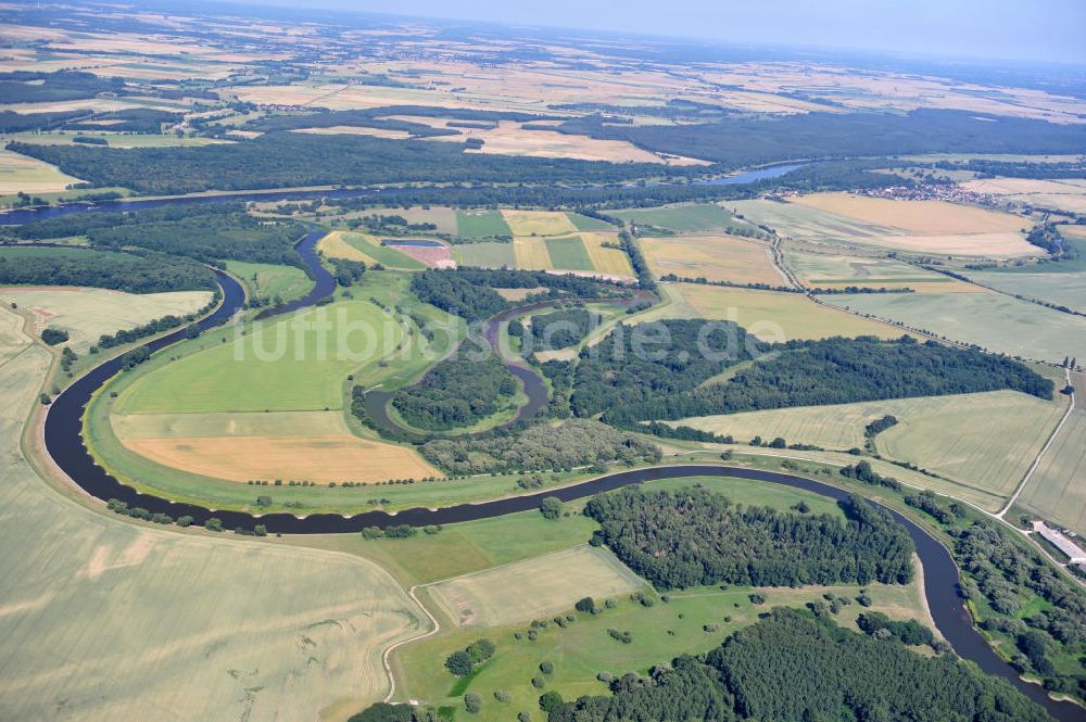 Luftbild Tornitz - Areal des geplanten Saalekanales bei Tornitz