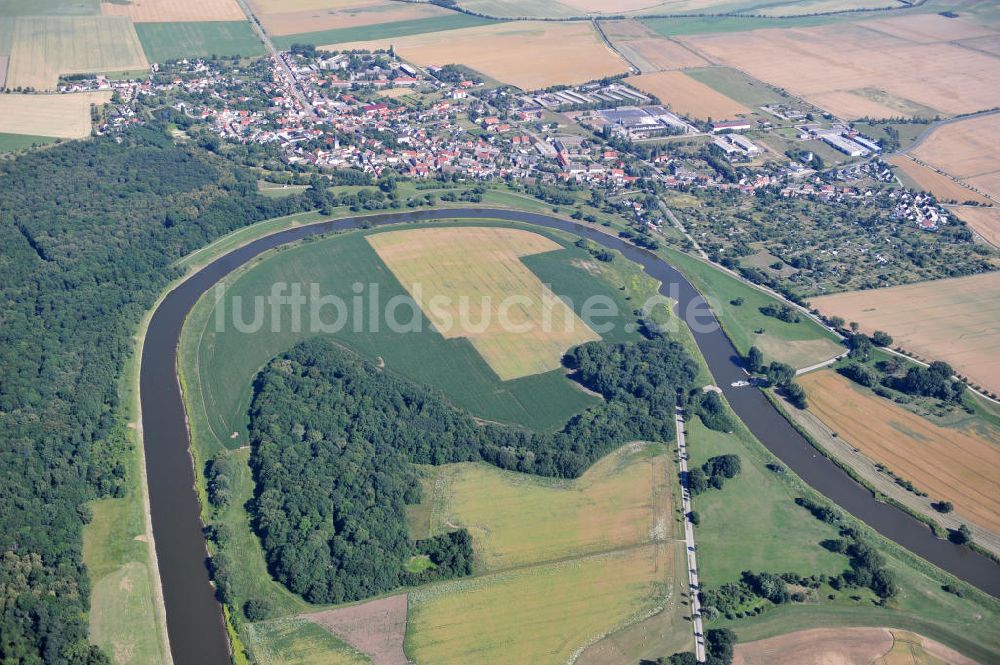 Luftbild Tornitz - Areal des geplanten Saalekanales bei Tornitz