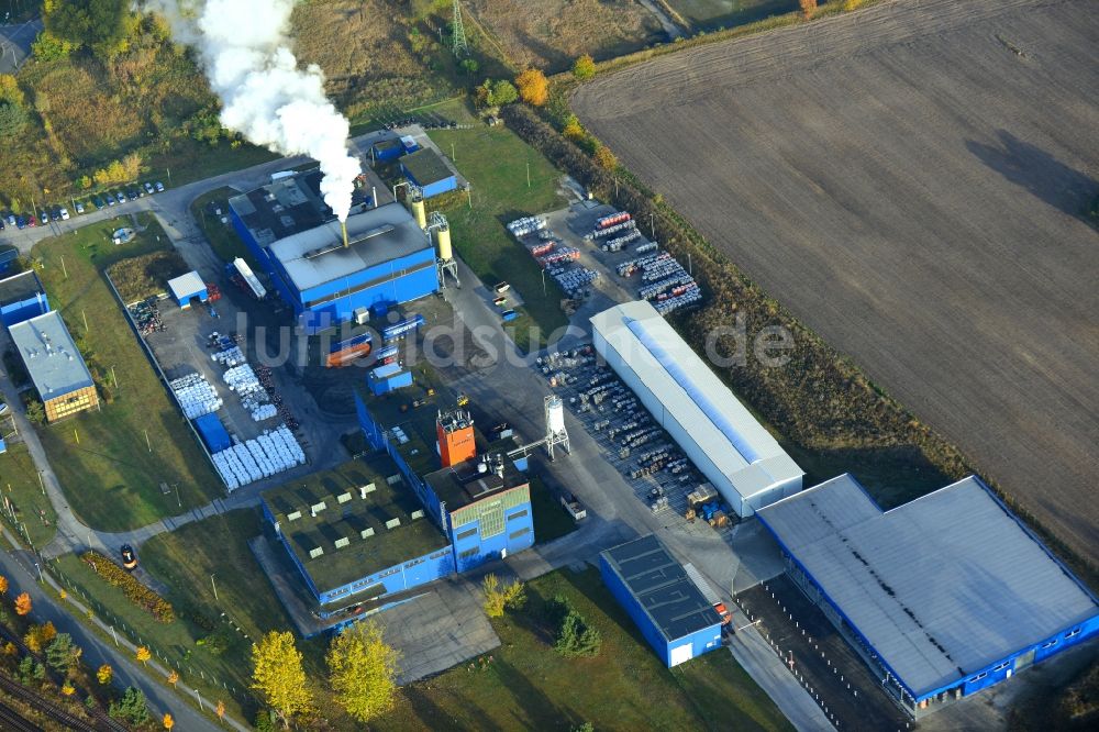 Luftaufnahme Premnitz - Areal der Jacobi Carbons Service (Europe) GmbH in Premnitz im Bundesland Brandenburg