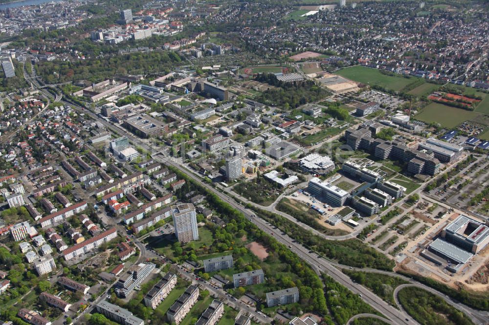 Luftaufnahme Mainz - Areal der Johannes-Gutenberg-Universität Mainz