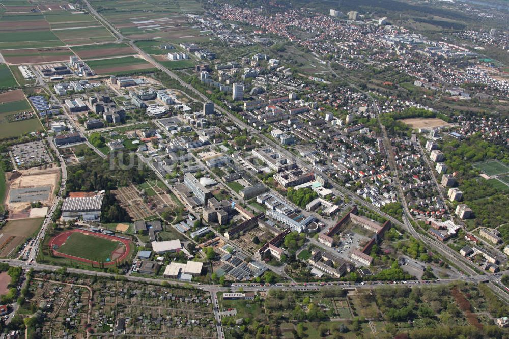 Luftbild Mainz - Areal der Johannes-Gutenberg-Universität Mainz