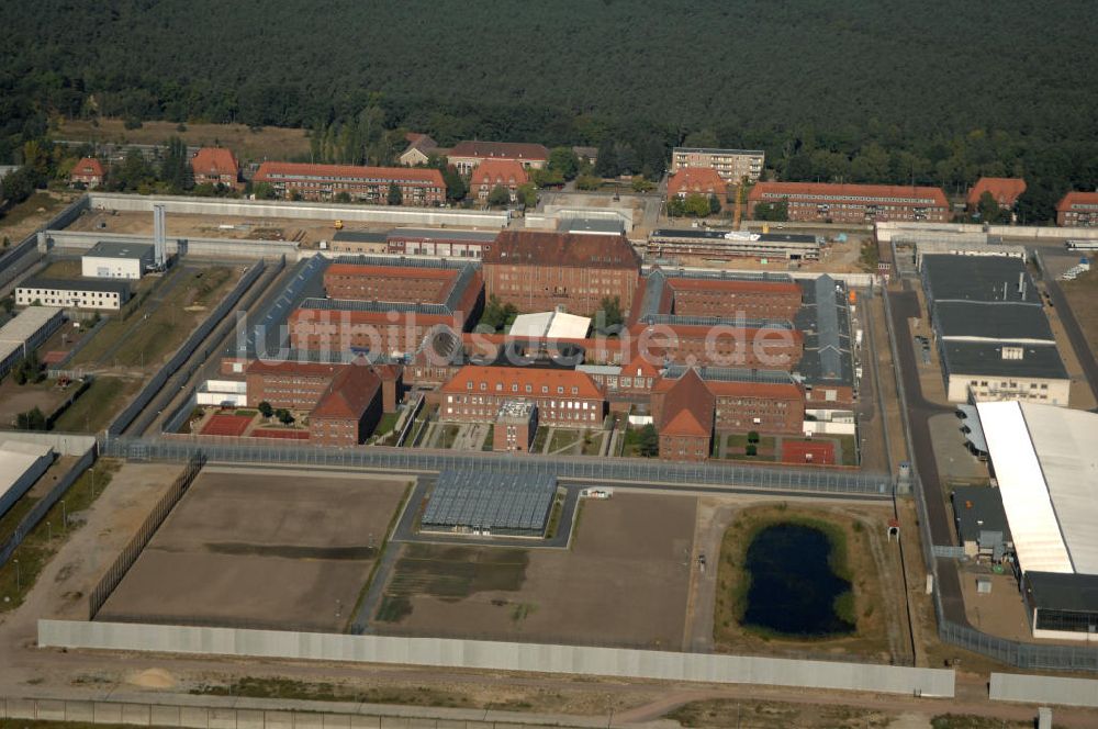 Brandenburg von oben - Areal der JVA Justizvollzugsanstalt Brandenburg a. d. Havel