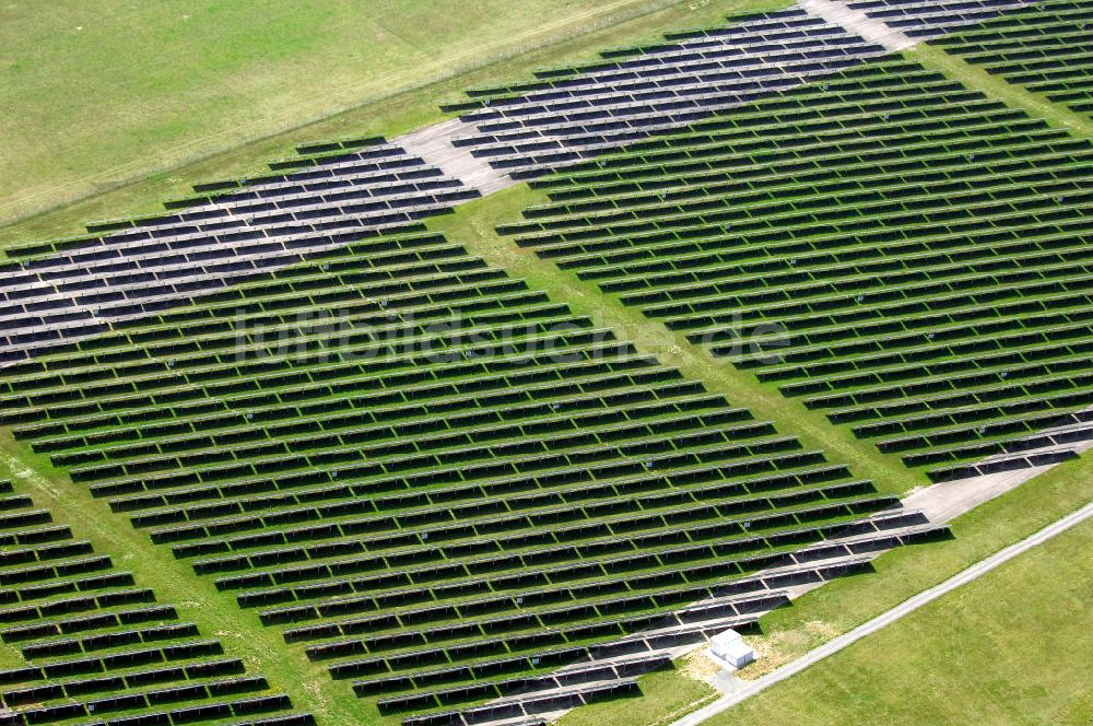 Waldpolenz / Rote Jahne von oben - Areal des neuen Solarparkes Rote Jahne in Sachsen