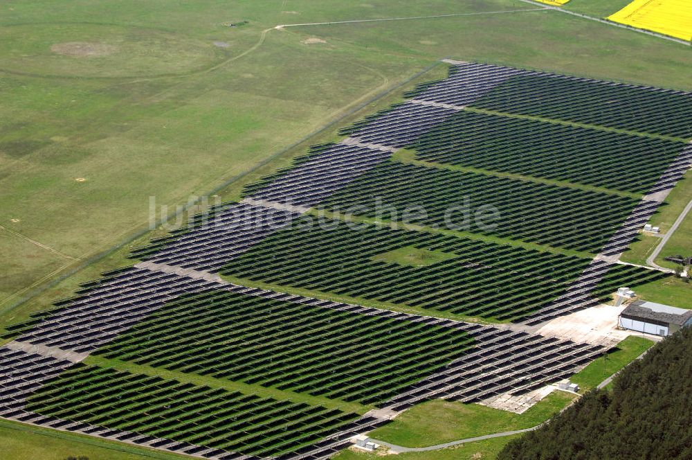 Waldpolenz / Rote Jahne aus der Vogelperspektive: Areal des neuen Solarparkes Rote Jahne in Sachsen