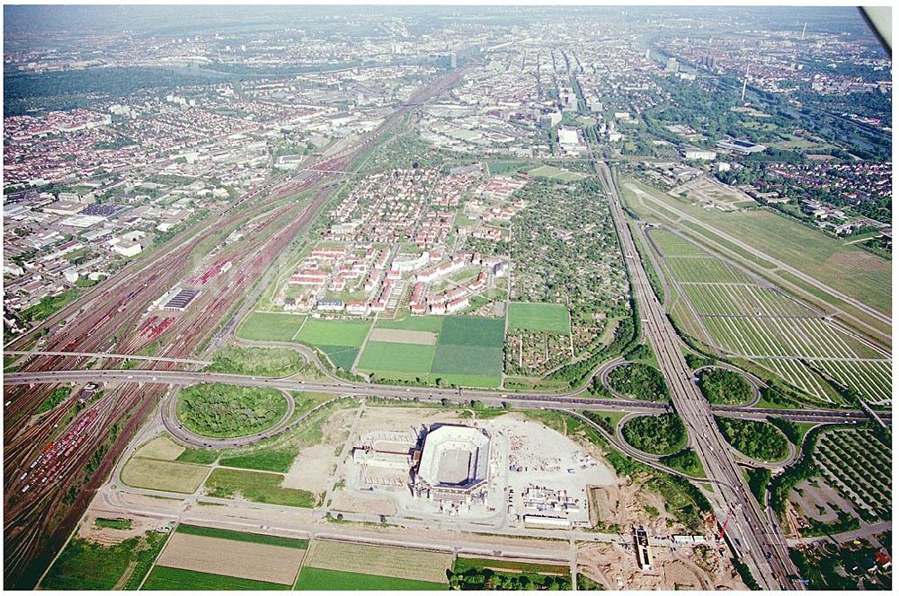 Mannheim von oben - Arena Mannheim