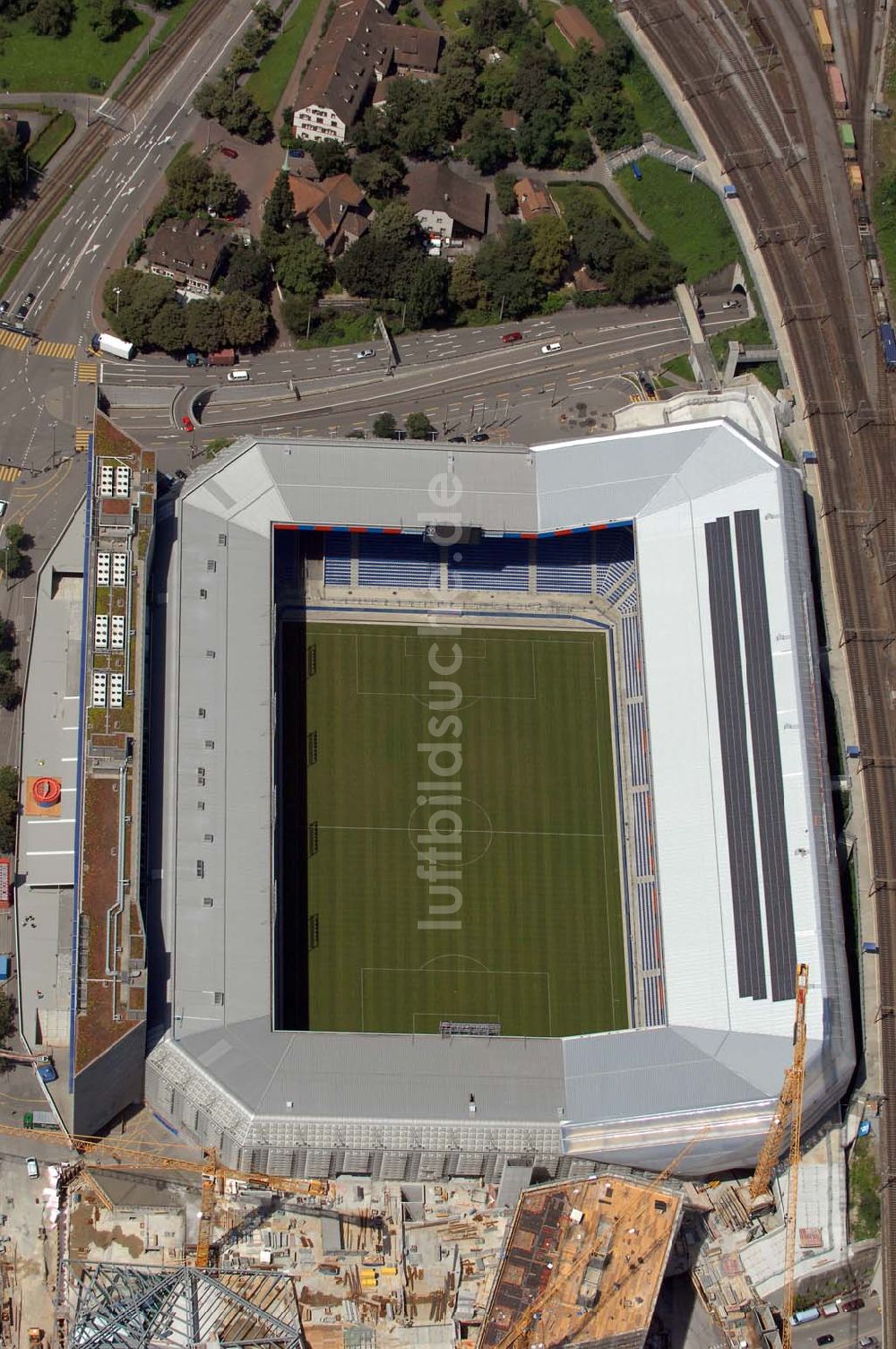 Basel von oben - Arena - Stadion St. Jakob-Park des FC Basel in Basel in der Schweiz