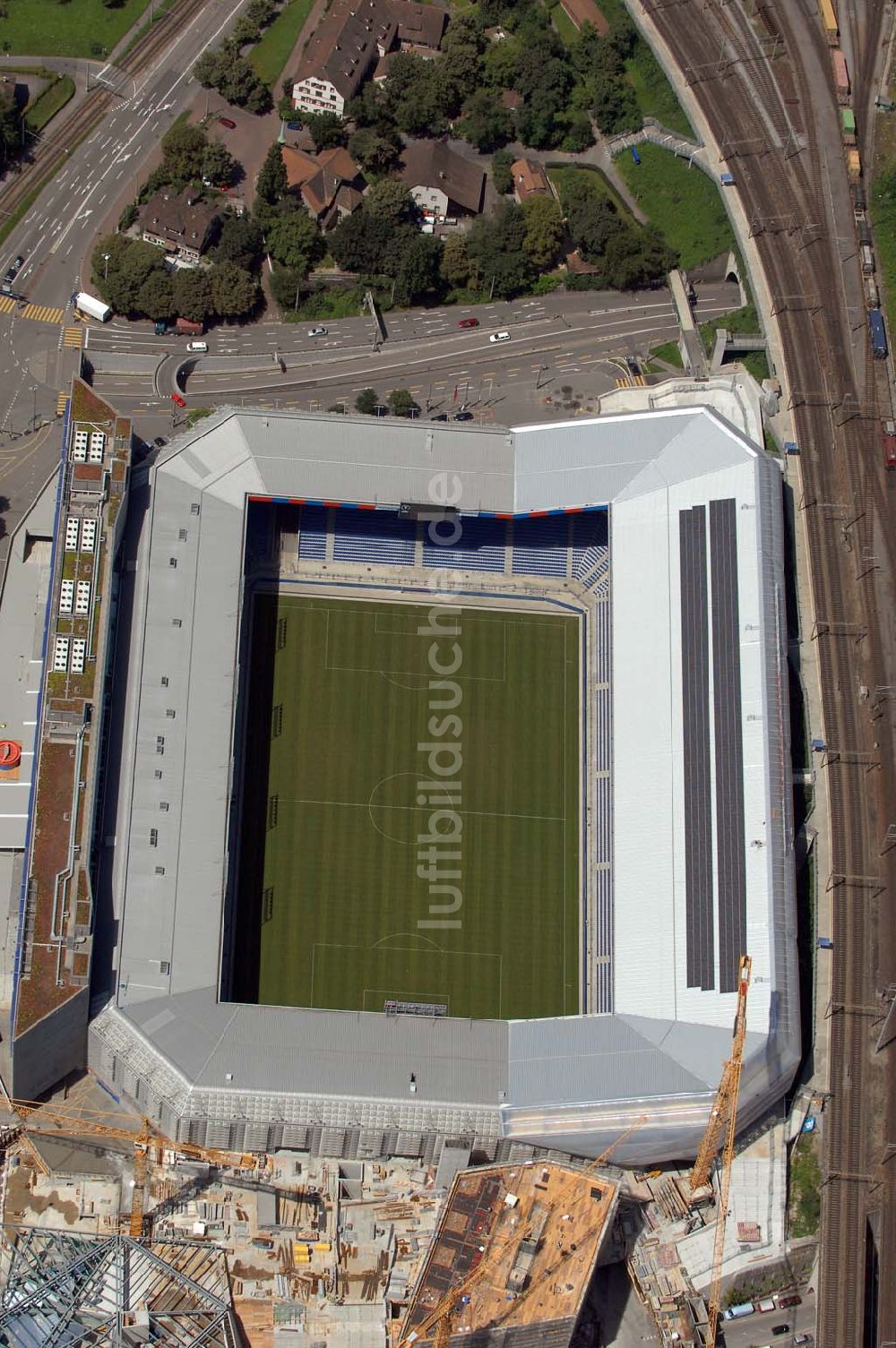 Basel aus der Vogelperspektive: Arena - Stadion St. Jakob-Park des FC Basel in Basel in der Schweiz