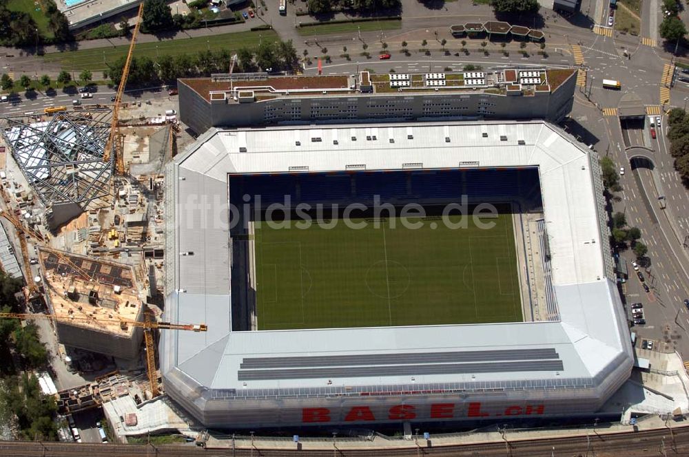 Luftbild Basel - Arena - Stadion St. Jakob-Park des FC Basel in Basel in der Schweiz